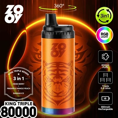 ZOOY KING 3-in-1 80000 Puff Einweg-E--Zigarette: Setzt einen neuen Industries...