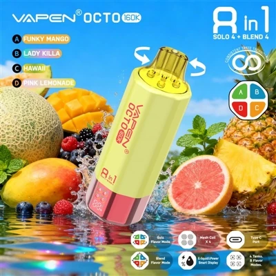 Vapen Octo 160K Puffs 8-in-1: Wenn mehrere Geschmacksrichtungen keine Spieler...