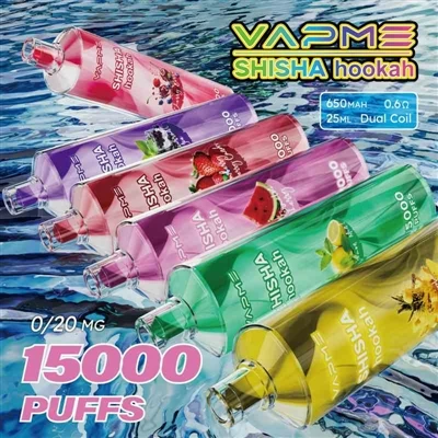 Vapme Shisha Hookah 15000: Eine Fusion aus leichtem Shisha-Erlebnis und wiede...