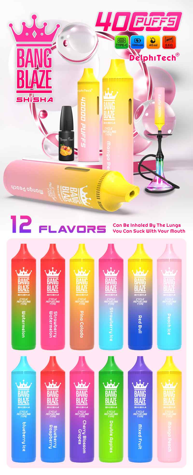 BANG BLAZE SHISHIA 40000 41