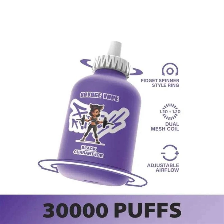Savage-Fitness-30000-Puffs-Disposable-Vape-Wholesale-Black-Currant-Ice