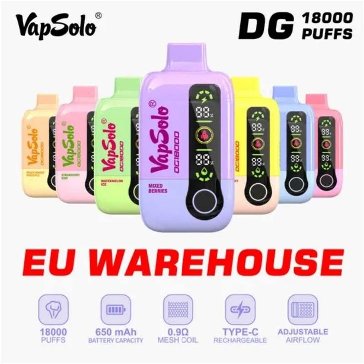 Vapsolo-10000-15000-18000-20000-Puffs-EU-Warehouse-Rechargeable-Display-Vape-Pen-Vaper-Vape-Solo-Disposable-Wholesale-I-Cheap-E-Cigarette_Vapsolo DG 18000